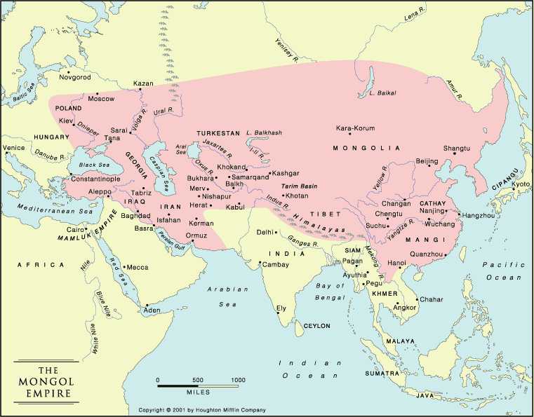 Mongol Occupation of Iran (1256 AD - 1343 AD)